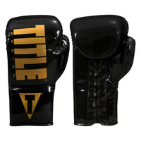 color:Black/Gold::TITLE Boxing Inferno Intensity Lace Training Gloves main view