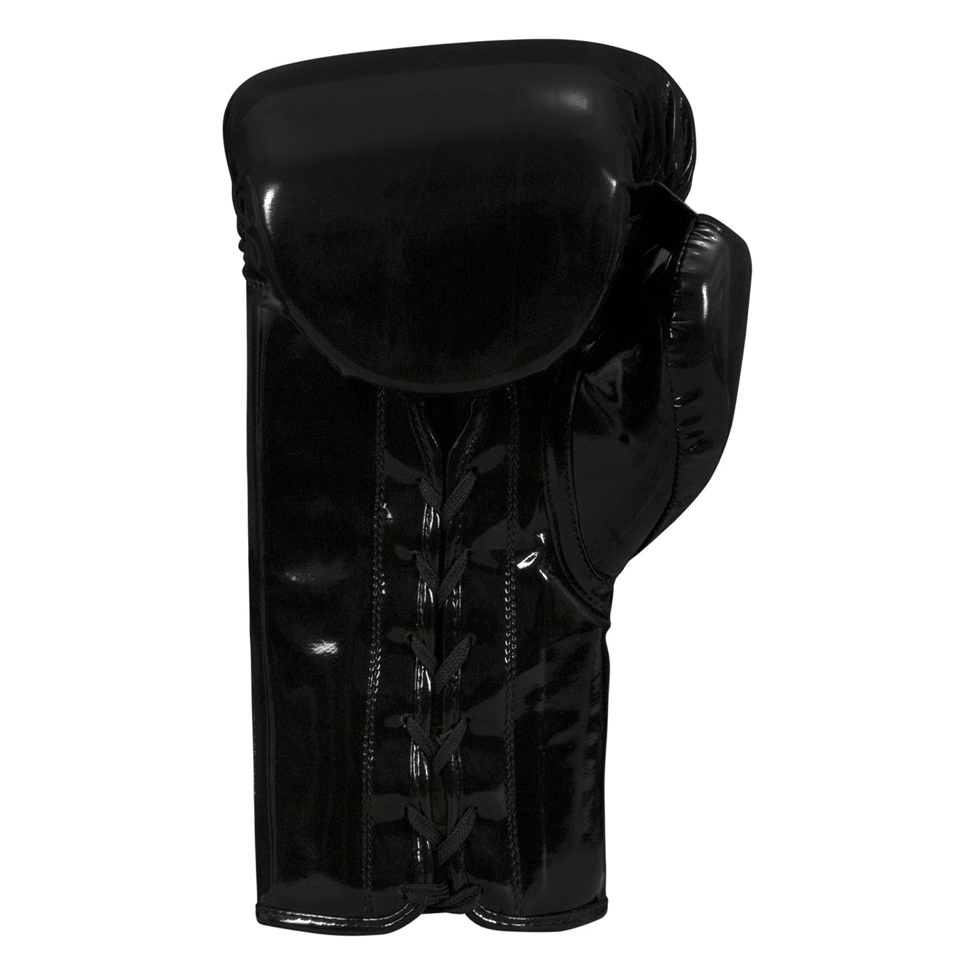 variant:Black/Gold::TITLE Boxing Inferno Intensity Lace Training Gloves single glove palm view