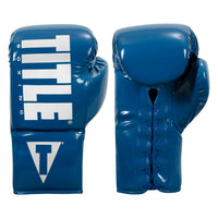 color:Blue/White::TITLE Boxing Inferno Intensity Lace Training Gloves main view