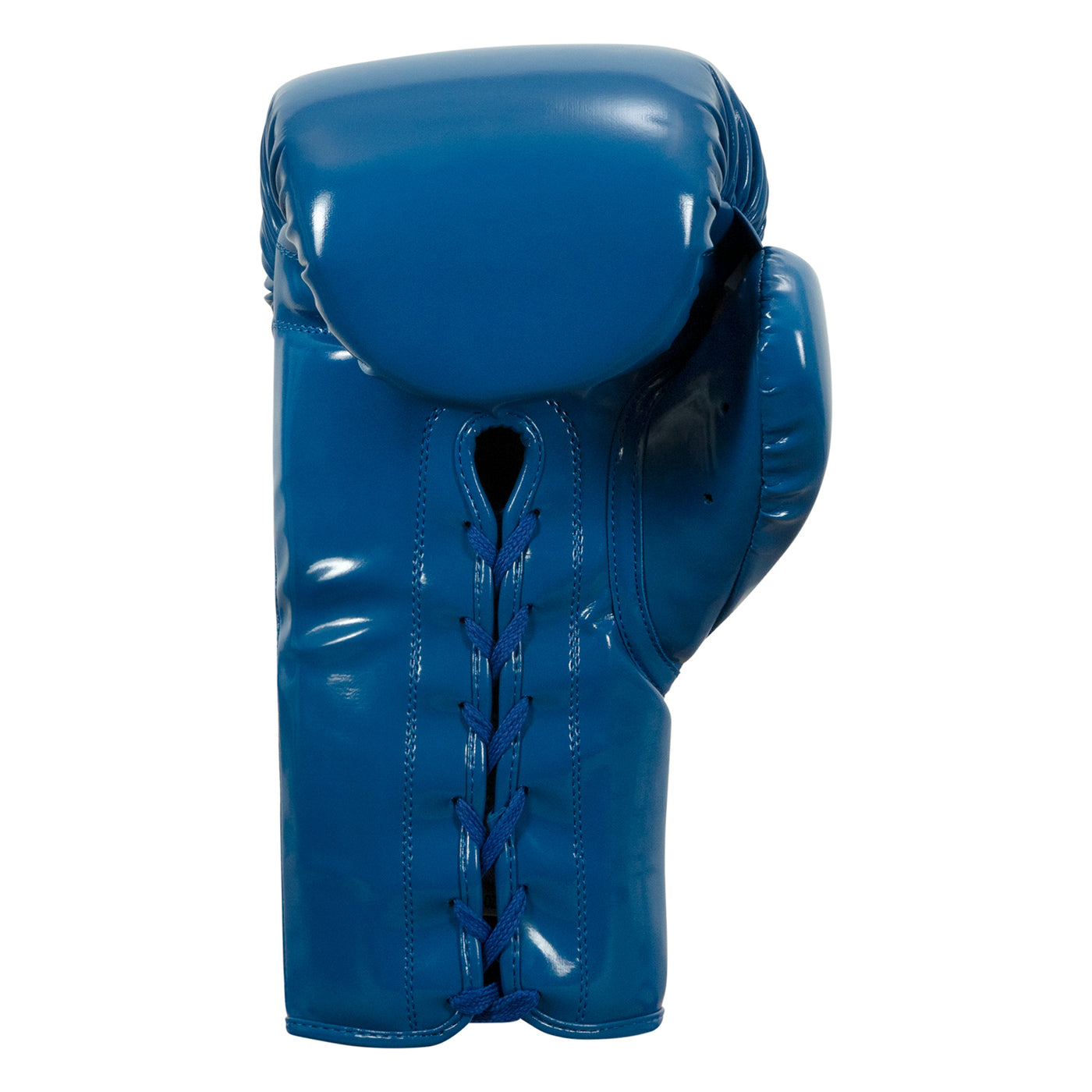 variant:Blue/White::TITLE Boxing Inferno Intensity Lace Training Gloves single glove palm view