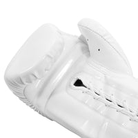 variant:White::TITLE Boxing Inferno Intensity Lace Training Gloves single glove palm view closeup