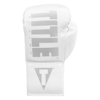 variant:White::TITLE Boxing Inferno Intensity Lace Training Gloves single glove back view
