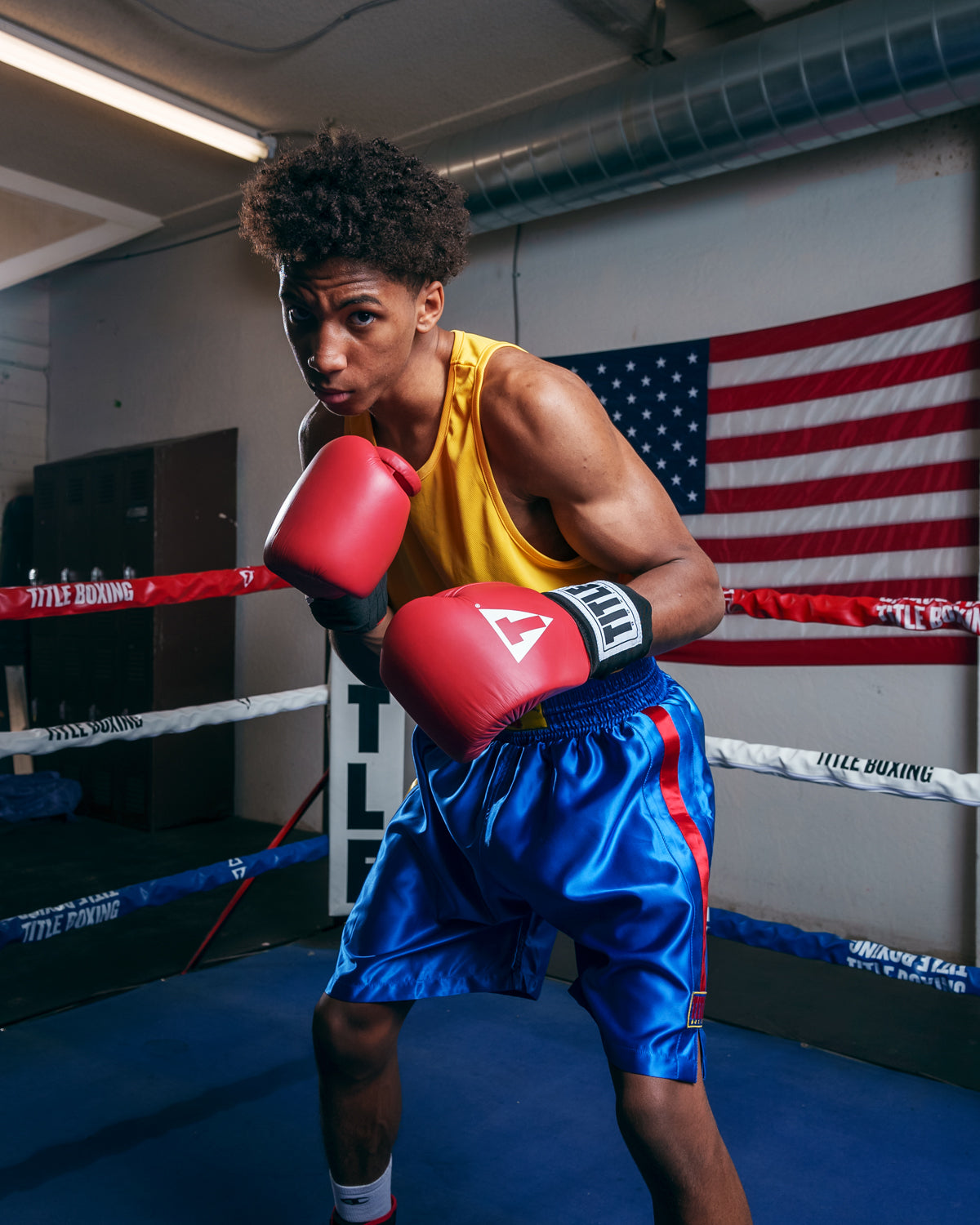 variant:blue::KRONK Boxing Gym Trunks boxing pose