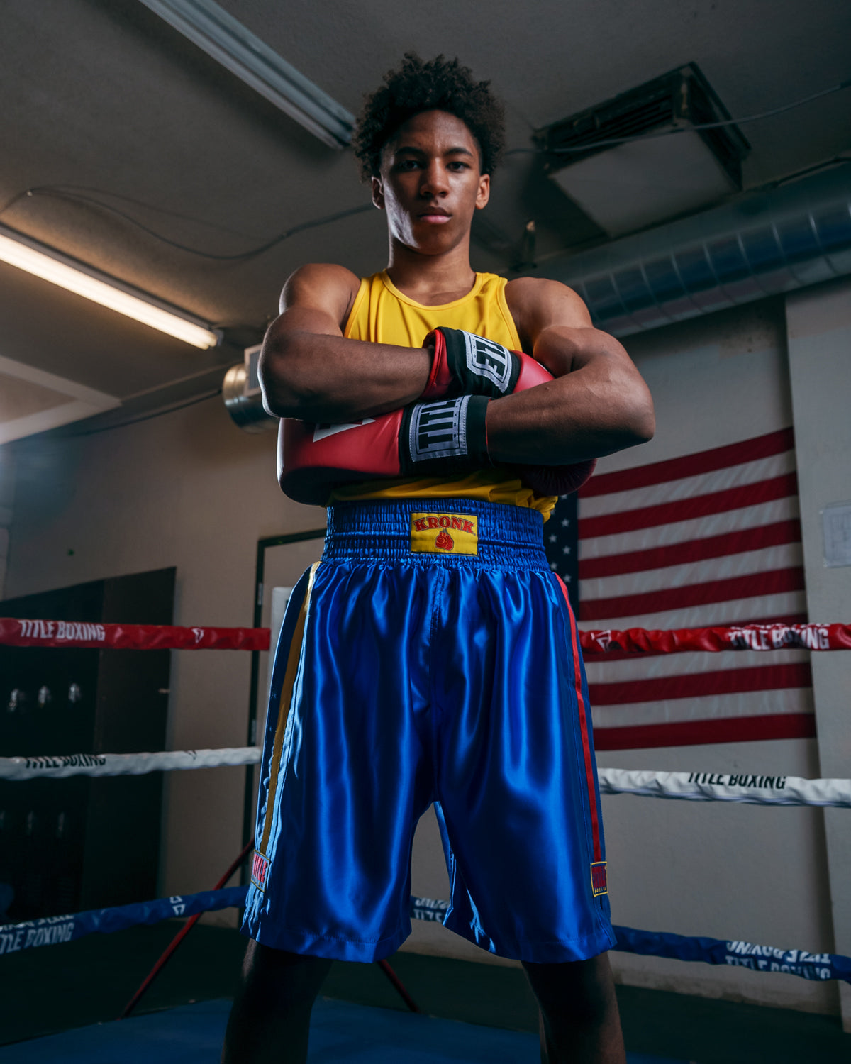variant:blue::KRONK Boxing Gym Trunks boxing hands crossed chest