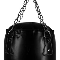 variant:black::TITLE Boxing KO-Vert Heavy Bag closeup of chains