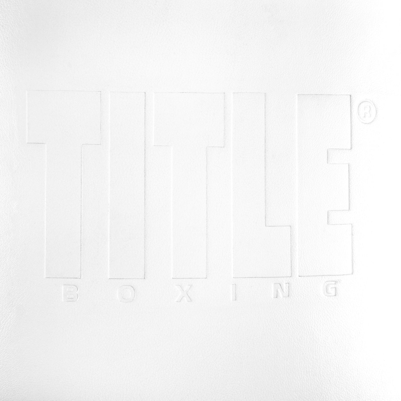 variant:white::TITLE Boxing KO-Vert Heavy Bag closeup of logo