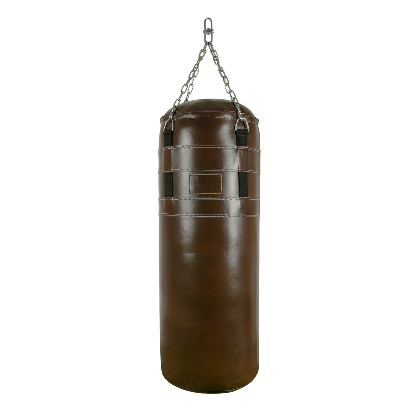 color:brown::TITLE Boxing KO-Vert Leather Heavy Bag main view