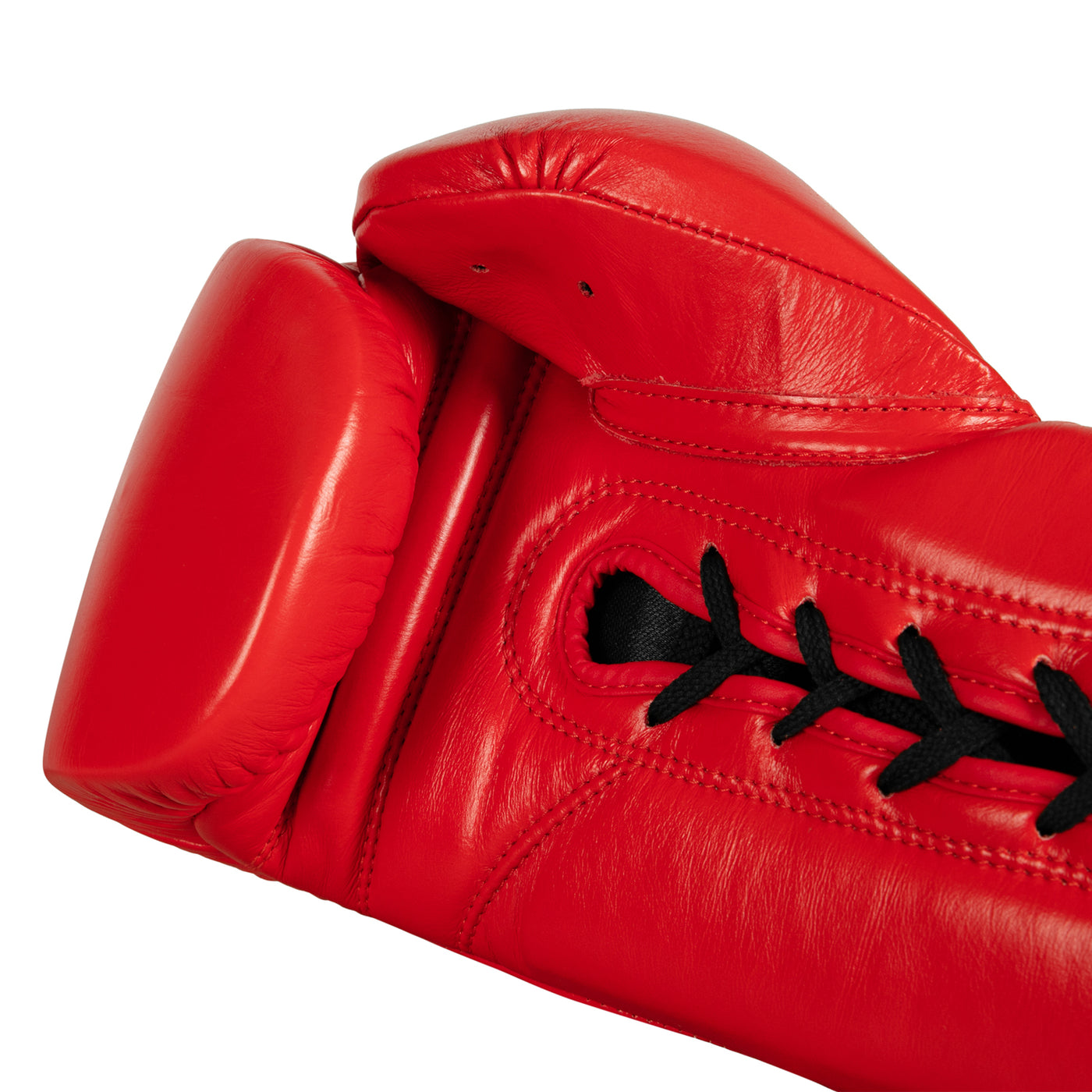 variant:red::TITLE Boxing Ko-Vert Sparring Boxing Gloves single glove palm view closeup