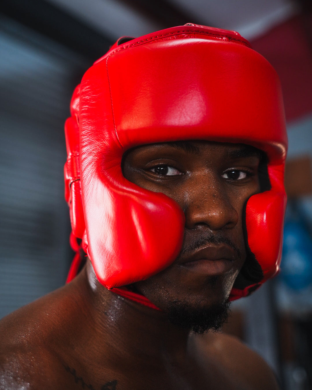 variant:red::TITLE Boxing KO-Vert Stealth Headgear on boxer