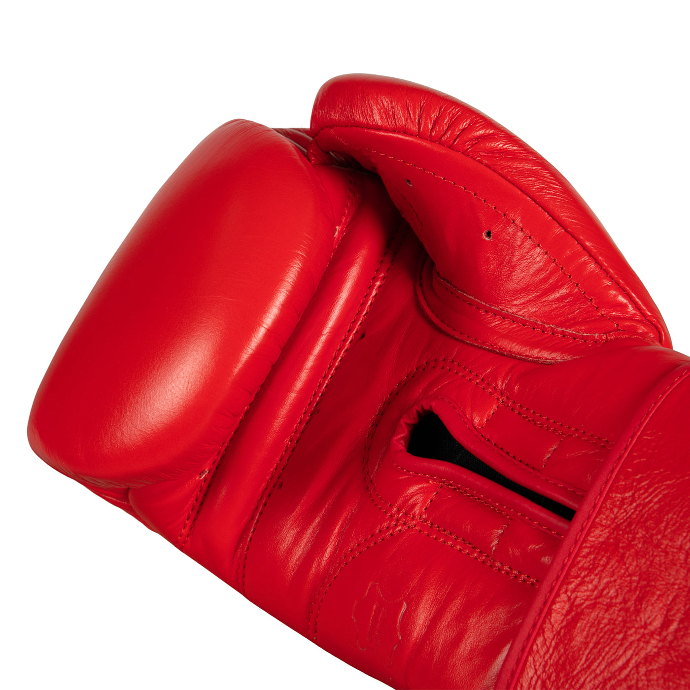 variant:red::TITLE Boxing Ko-Vert Training Boxing Gloves single glove palm view closeup