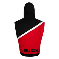variant:black/red::TITLE Boxing Split Sleeveless Hoodie back view