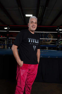 variant:black::TITLE Boxing Streaked Print Tee trainer