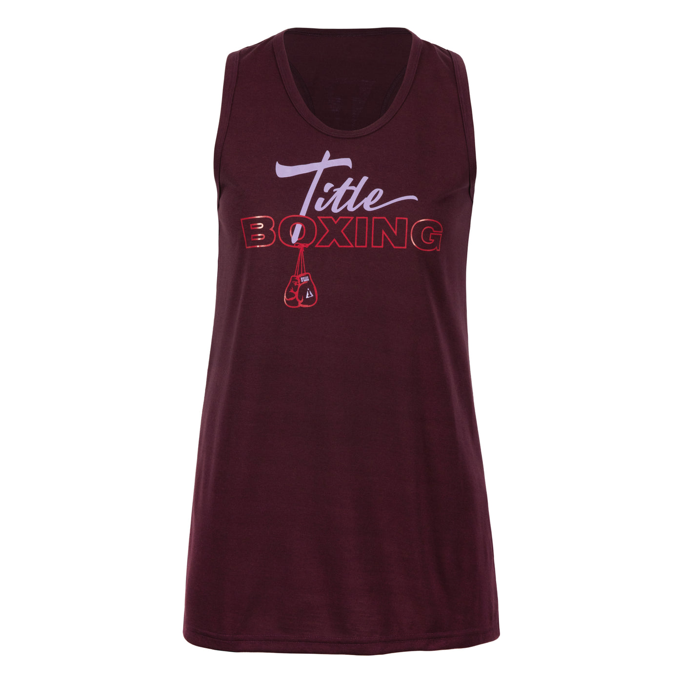 color:purple::TITLE Boxing Chic Script Women's Tank main view