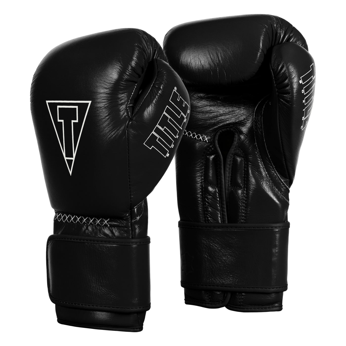 variant:black::TITLE Boxing Momentum Pro Bag Gloves side by side view