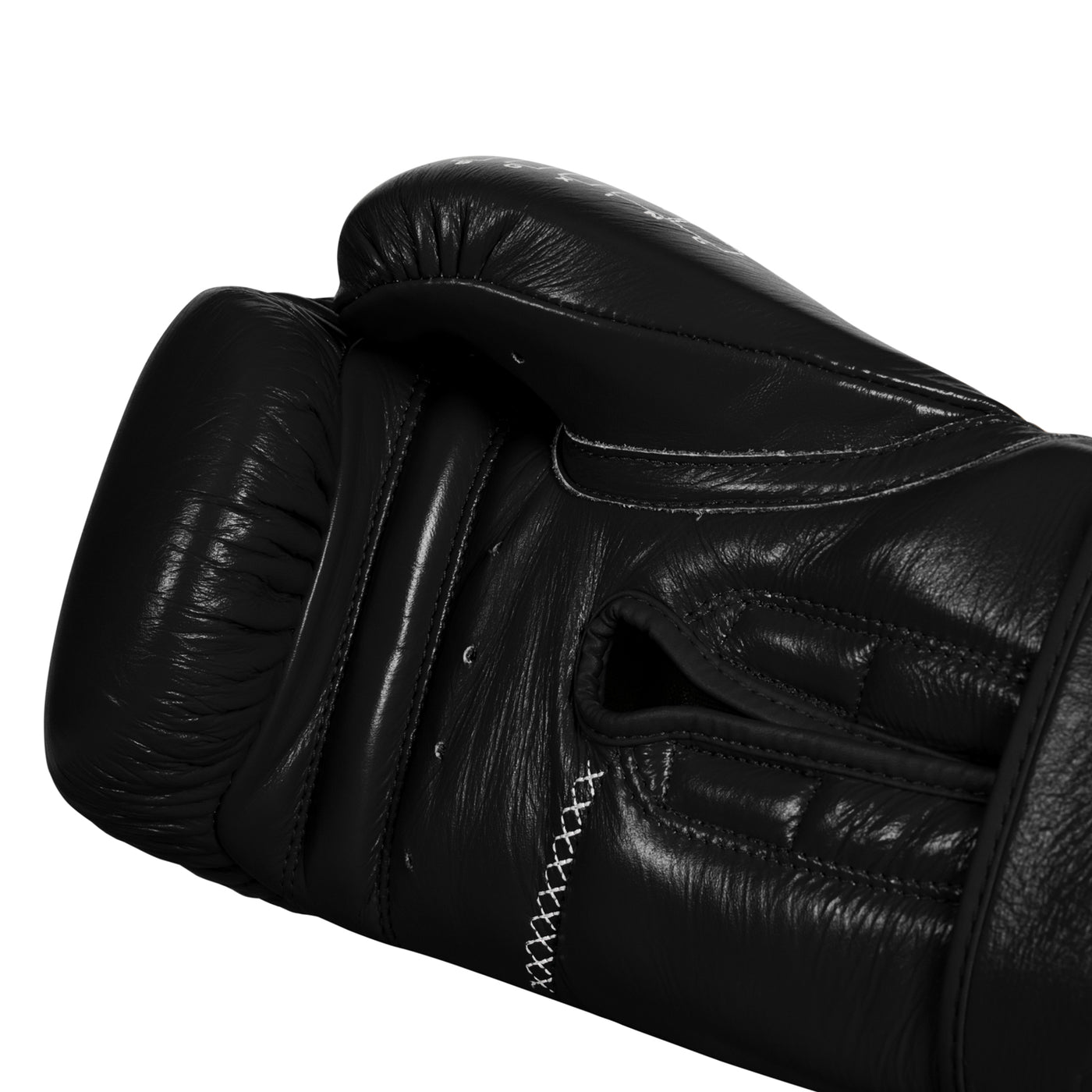 variant:black::TITLE Boxing Momentum Pro Bag Gloves single glove palm view closeup
