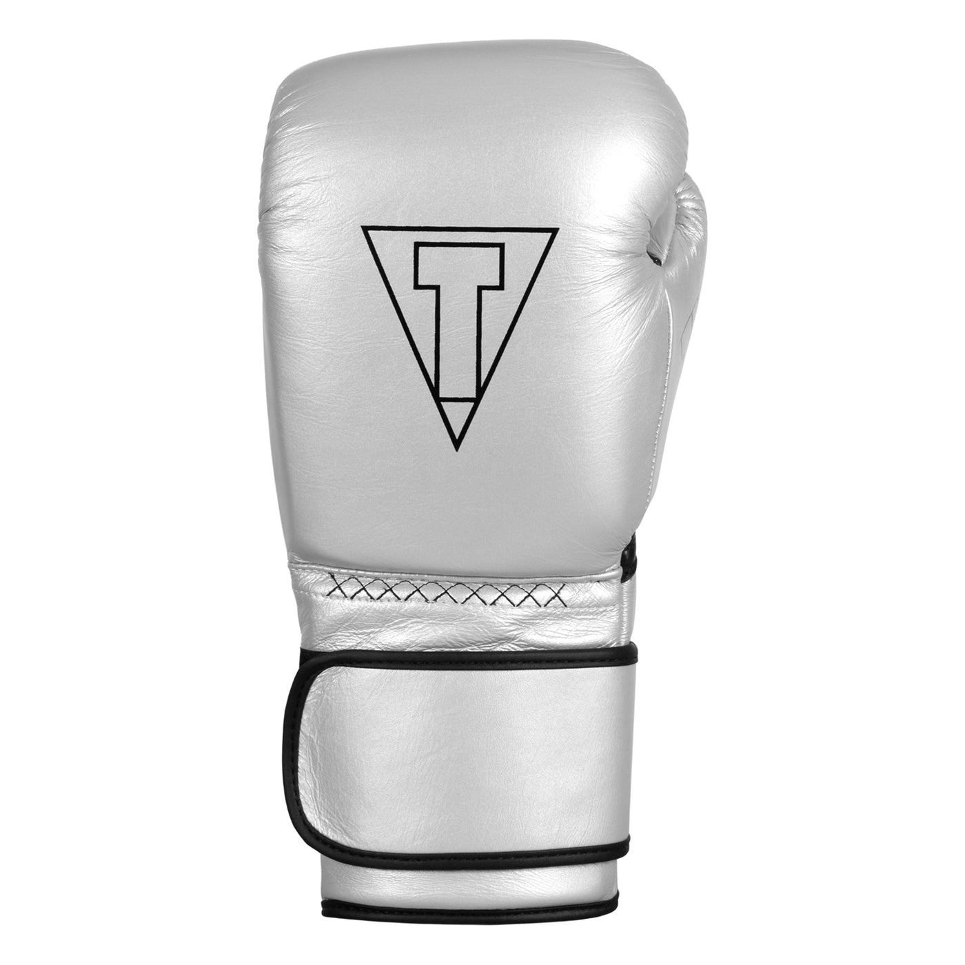 variant:silver/black::TITLE Boxing Momentum Pro Bag Gloves single glove back view