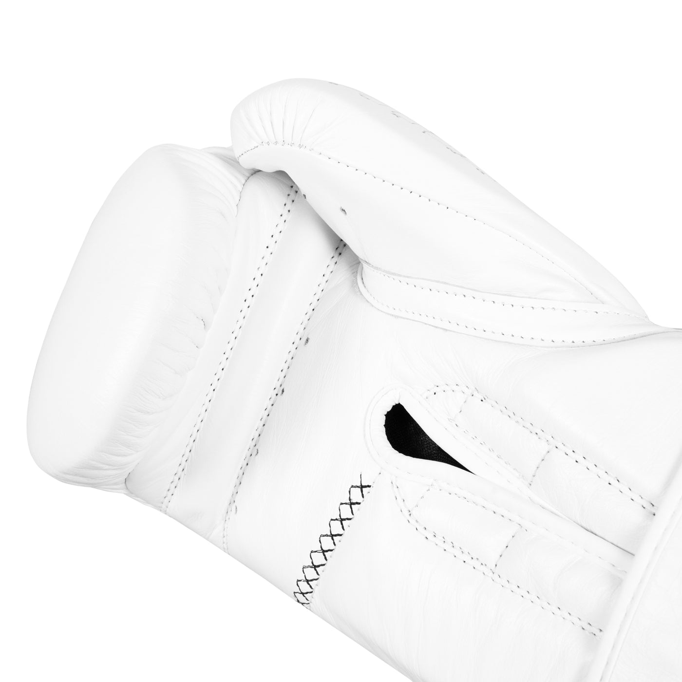 variant:white::TITLE Boxing Momentum Pro Bag Gloves single glove palm view closeup