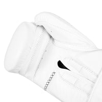 variant:white::TITLE Boxing Momentum Pro Bag Gloves single glove palm view closeup