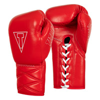 variant:red::TITLE Boxing Momentum Pro Sparring Gloves side by side view