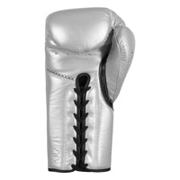 variant:silver/black::TITLE Boxing Momentum Pro Sparring Gloves single glove palm view