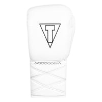 variant:white::TITLE Boxing Momentum Pro Sparring Gloves single glove back view