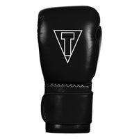 variant:black::TITLE Boxing Momentum Pro Training Gloves single glove back view