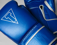 variant:blue/silver::TITLE Boxing Momentum Pro Training Gloves closeup of gloves