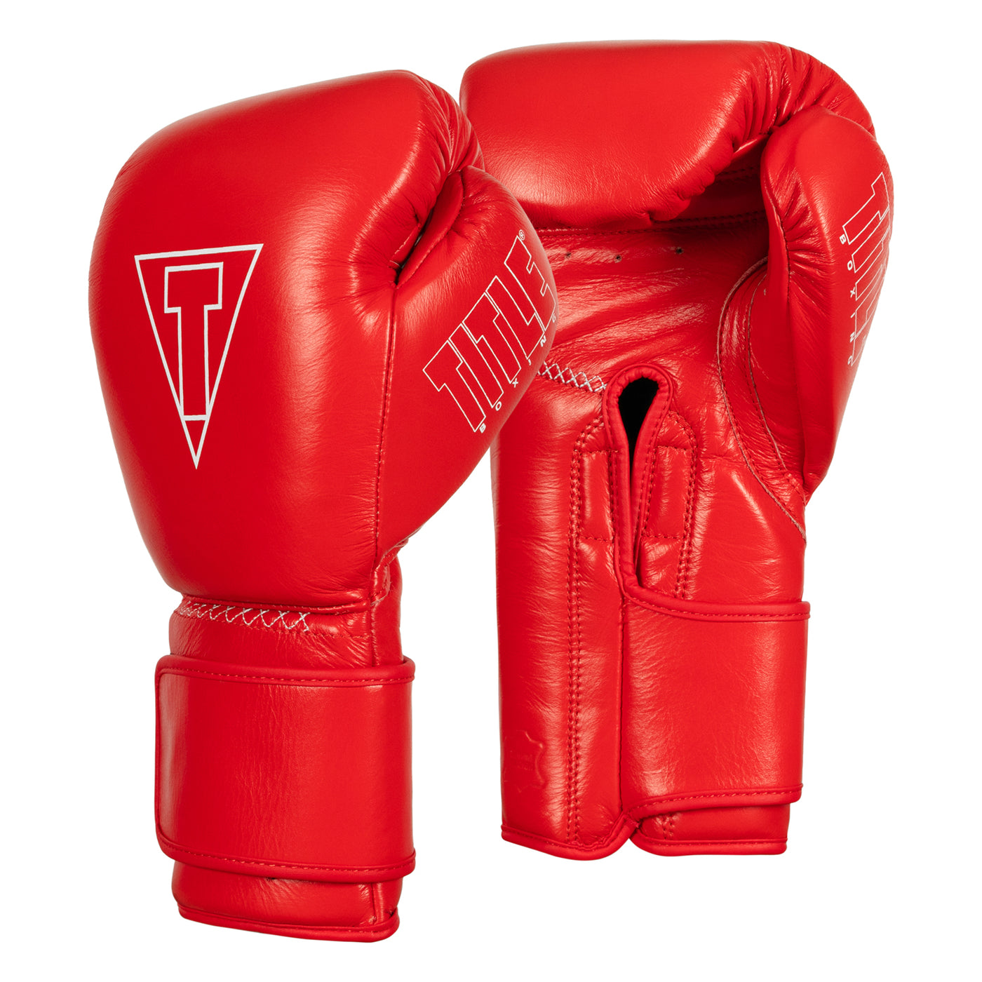 variant:red::TITLE Boxing Momentum Pro Training Gloves side by side view