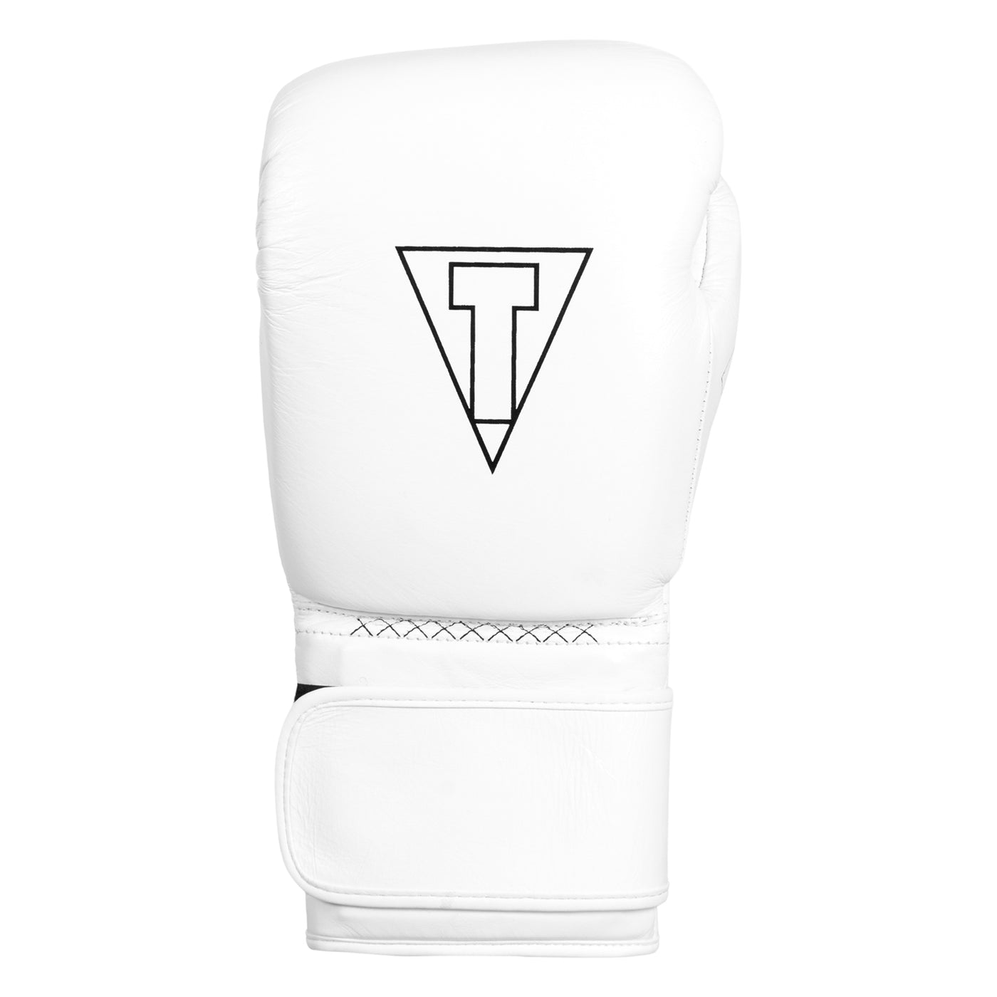 variant:white::TITLE Boxing Momentum Pro Training Gloves single glove back view