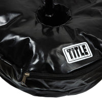 variant:lifestyle::TITLE Boxing Made in the USA Deluxe King Cobra Reflex Bag closeup of weighted base