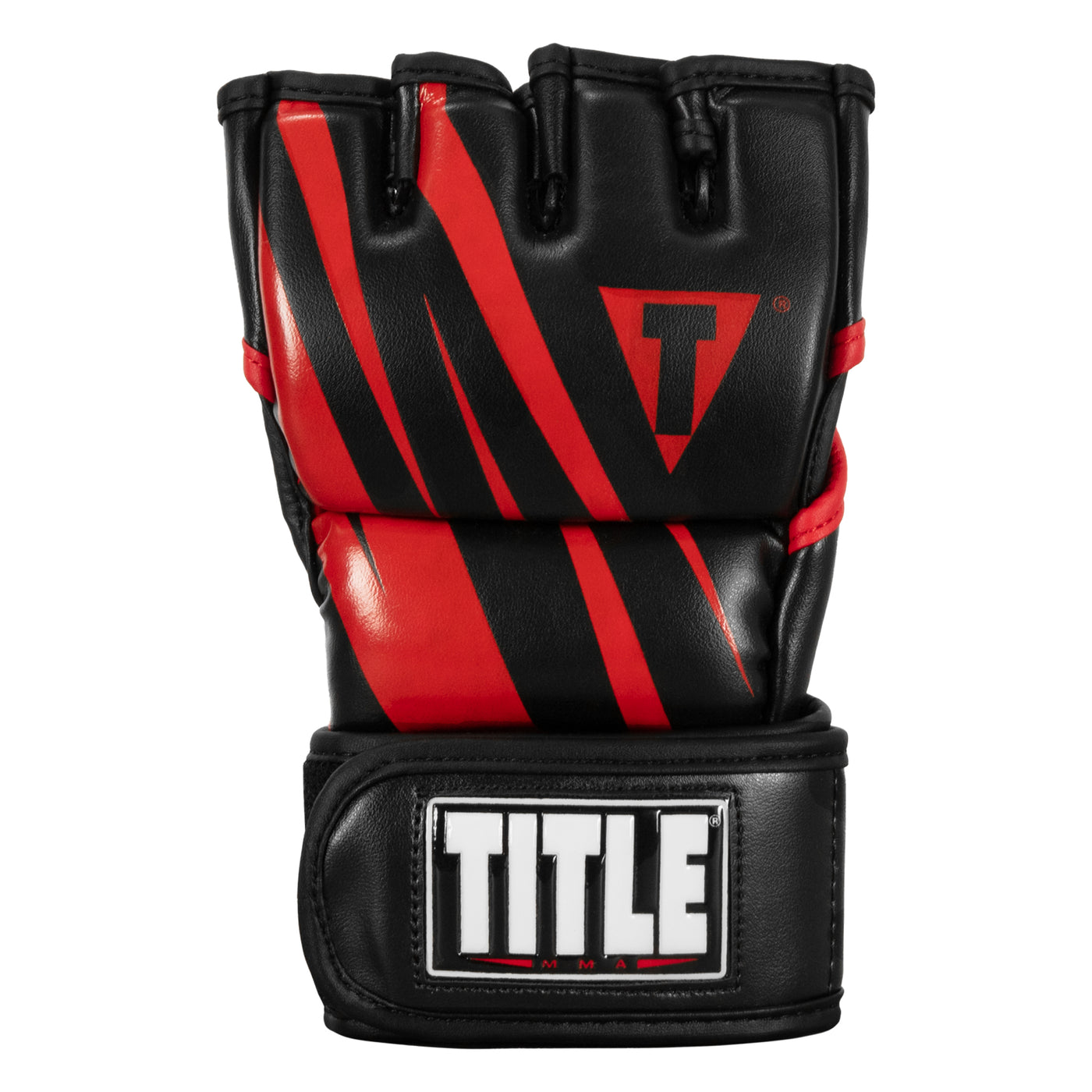 variant:red/black::TITLE MMA Contender Training Gloves front view