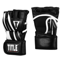 variant:Black/White::TITLE MMA Contender Training Gloves side view