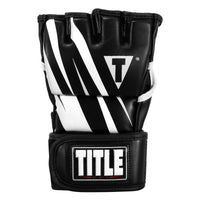 variant:Black/White::TITLE MMA Contender Training Gloves front view