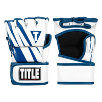 color:blue/white::TITLE MMA Contender Training Gloves main view