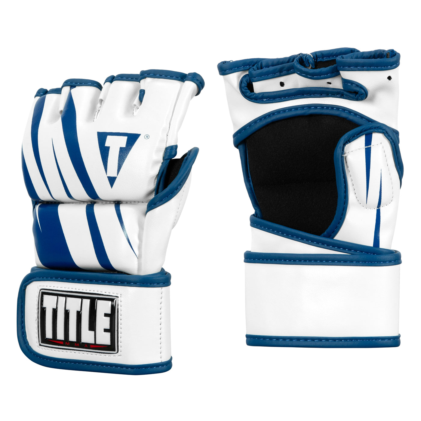 variant:blue/white::TITLE MMA Contender Training Gloves side view
