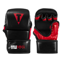 color:Black/Red::TITLE MMA Sparring Gloves main view