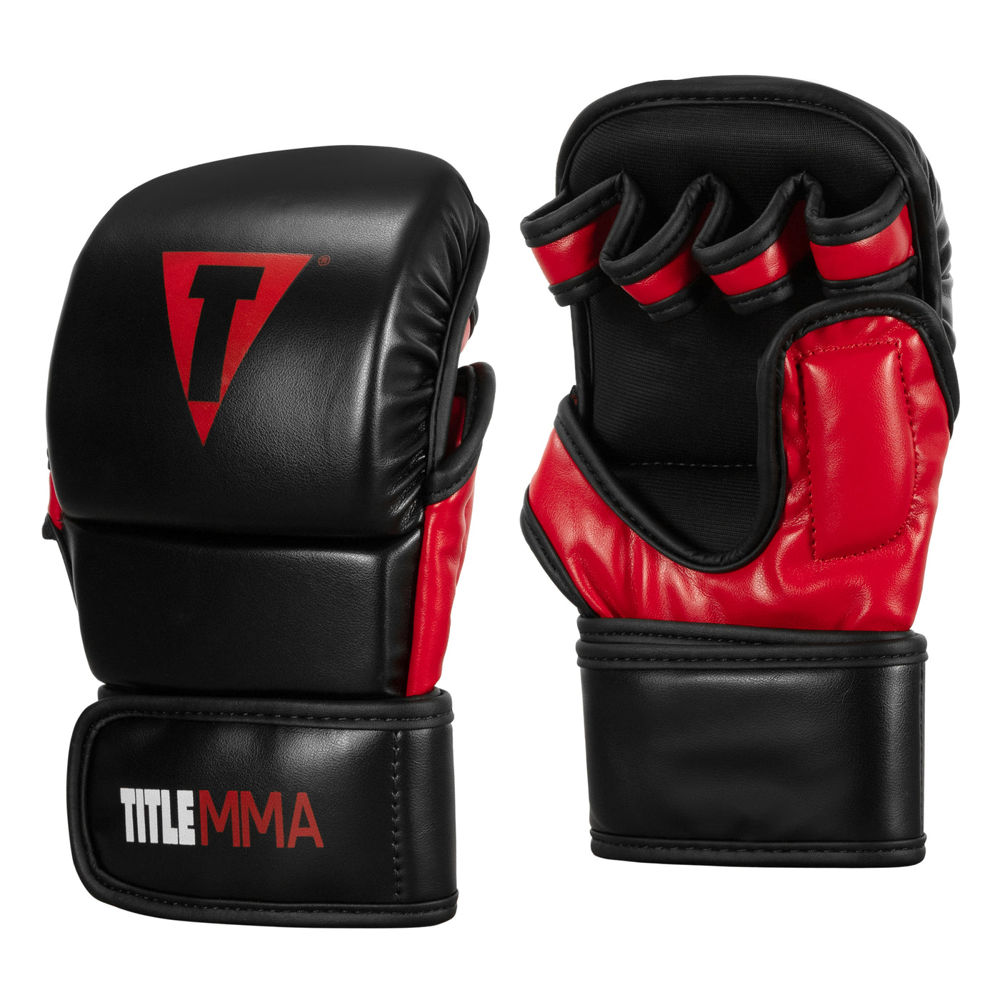 variant:Black/Red::TITLE MMA Sparring Gloves side view