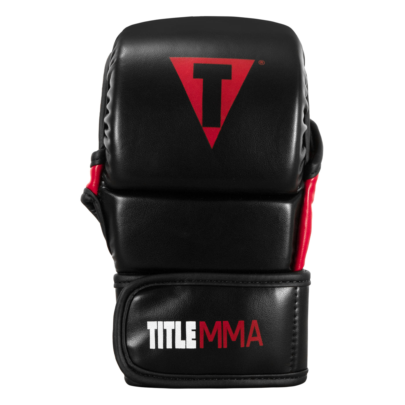 variant:Black/Red::TITLE MMA Sparring Gloves front view