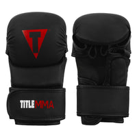 color:black::TITLE MMA Striker Sparring Gloves main view
