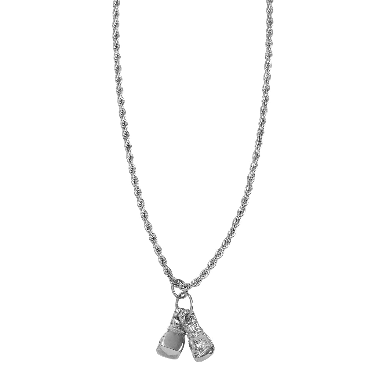 color:silver::TITLE Boxing Gloves Necklace main view