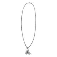 variant:silver::TITLE Boxing Gloves Necklace long front view