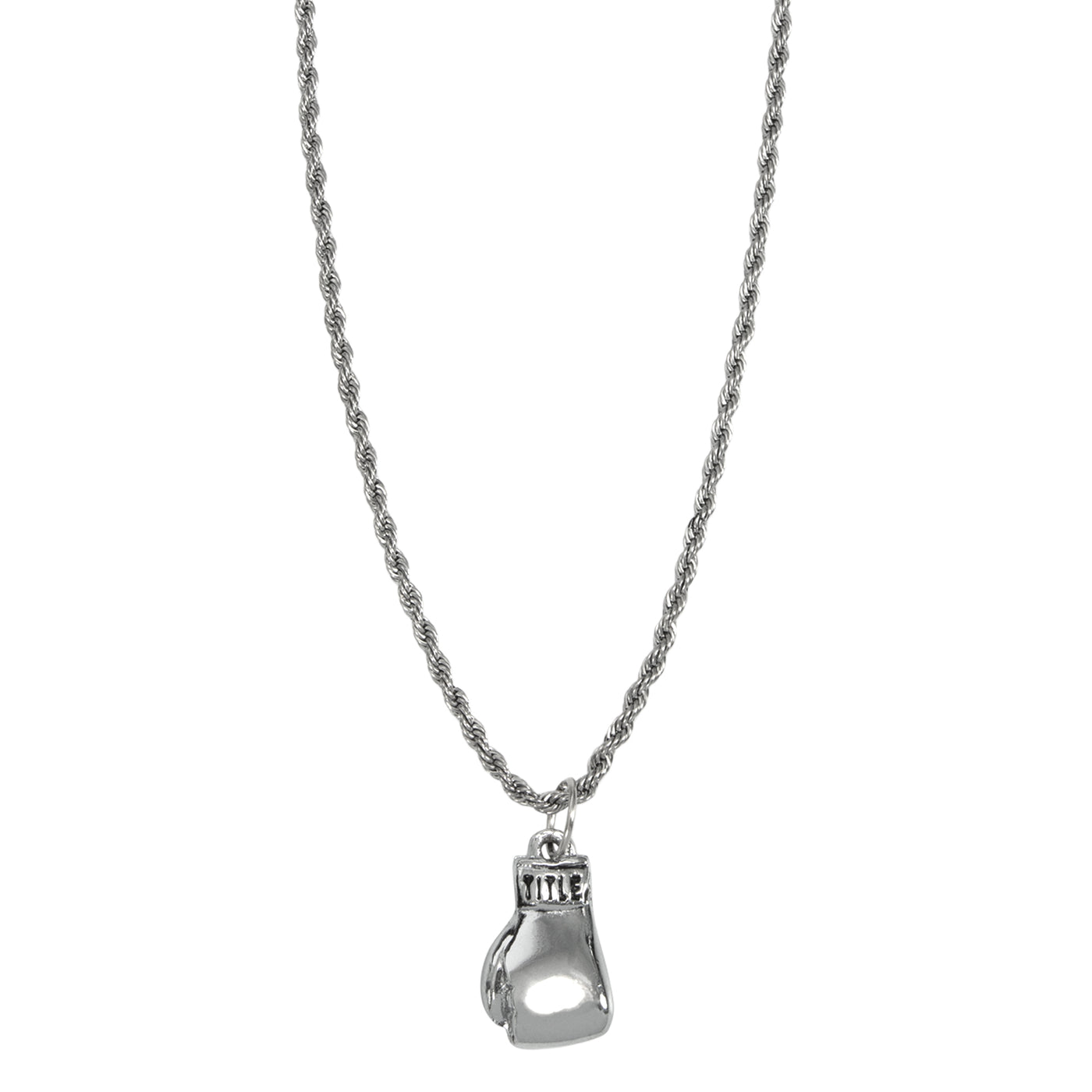 color:silver::TITLE Boxing Single Glove Necklace main view