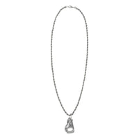 variant:silver::TITLE Boxing Single Glove Necklace back up front view