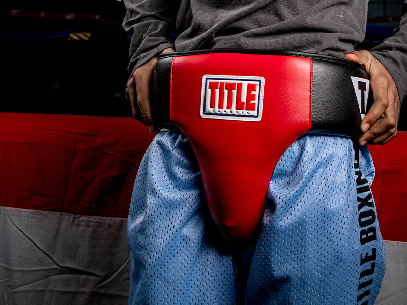 TITLE Boxing Headgear and Groin Protector Bundle