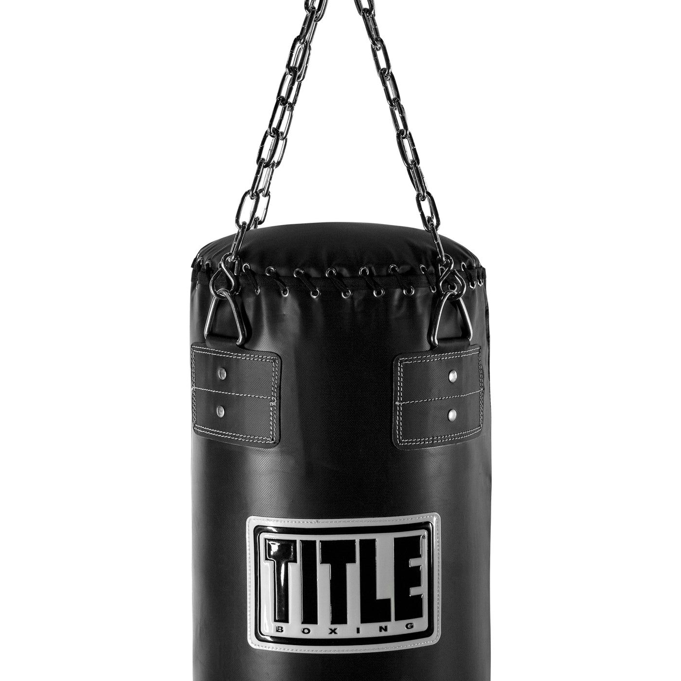 variant:lifestyle::TITLE Boxing Professional Choice 125lb Synthetic Leather Heavy Bag top of bag