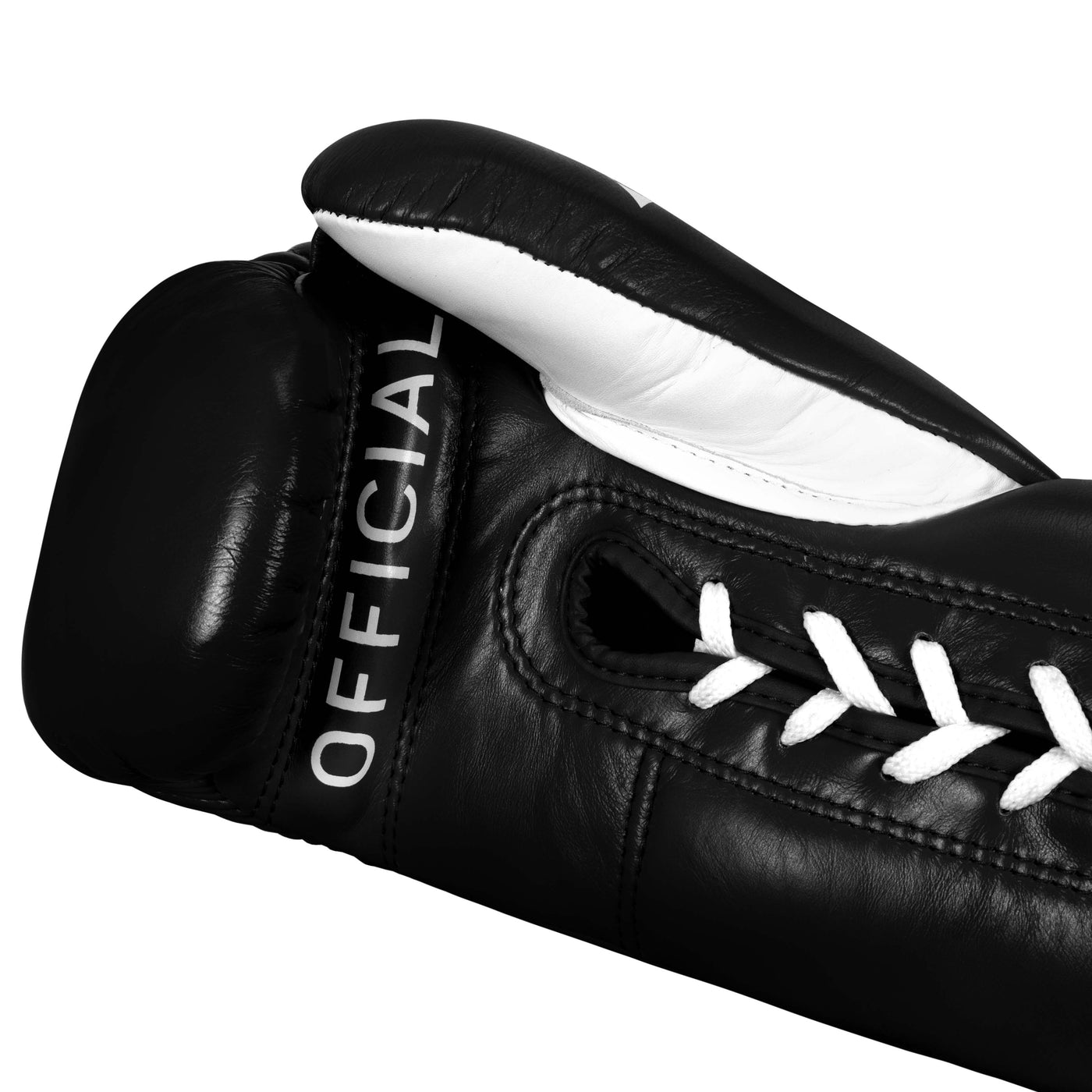 variant:Black/White::Pro Mex Combatiente Pro Fight Gloves palm view
