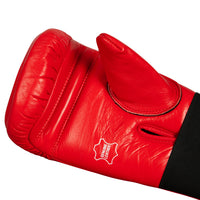 variant:Red::Pro Mex Professional Heavy Bag Gloves single glove palm view closeup