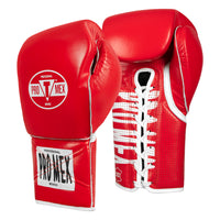 variant:red::Pro Mex Professional Edge Lace Training/Sparring Boxing Gloves side by side view