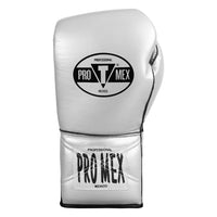 variant:silver::Pro Mex Professional Edge Lace Training/Sparring Boxing Gloves single glove back view