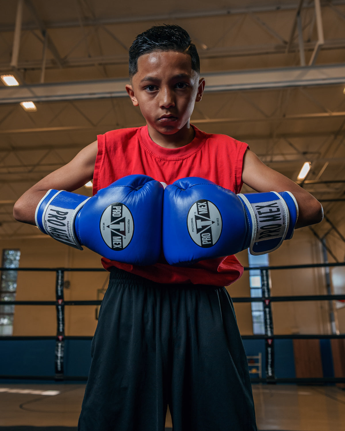 variant:blue::Pro Mex Professional Training Gloves 3.0 kid hands together 
